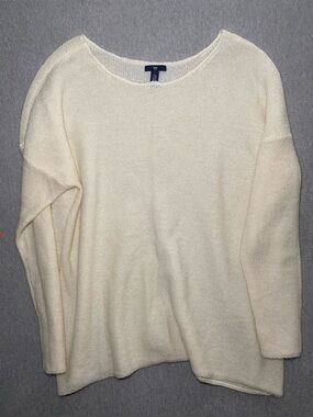 Gap Outlet Women’s Cream Knit Sweater Acrylic Wool Blend Lightweight Size XXL